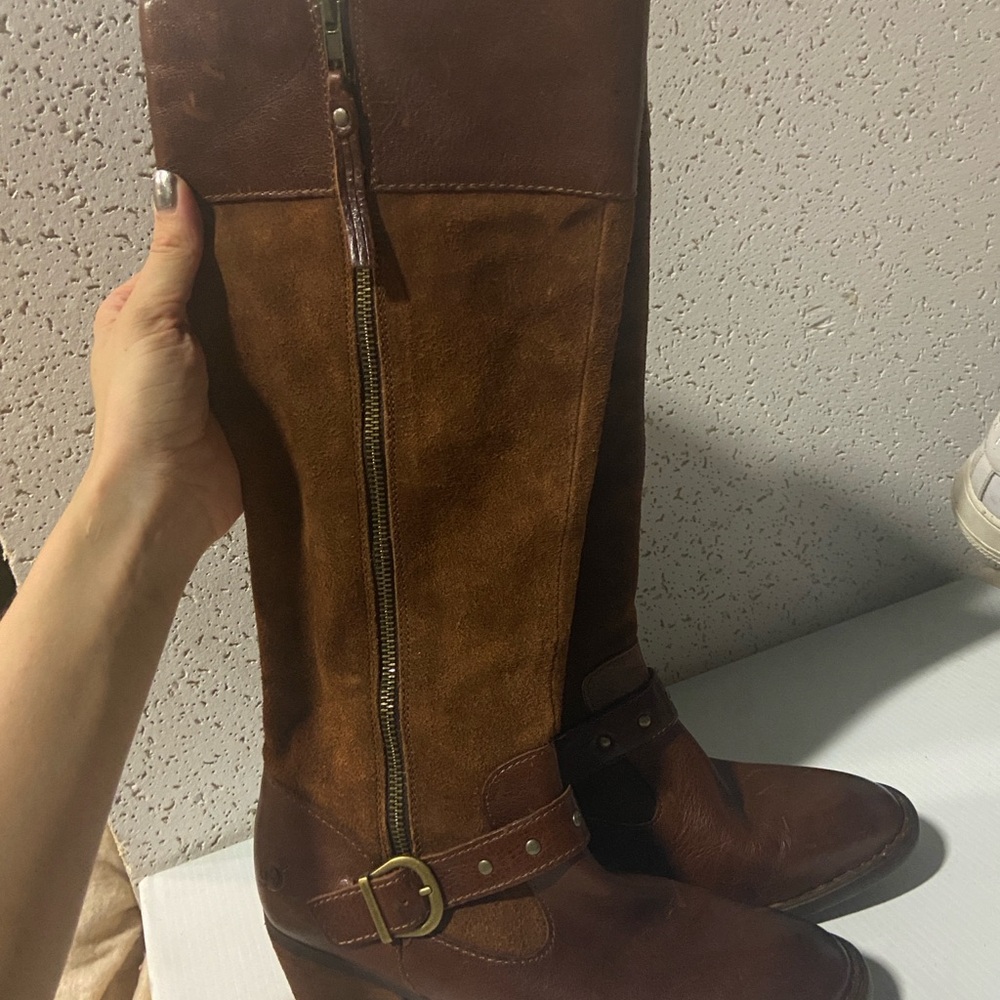 Elegant Brown Over the Knee Boots